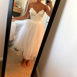 Donna Morgan Midi Tulle Skirt Wedding Separate Skirt